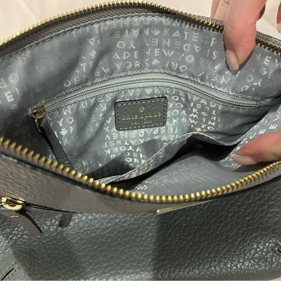 Kate Spade Laurel Way Rima Crossbody Bag – Pebbled Leather – Grey - Picture 5 of 7